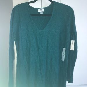 Old navy sweaters dark teal, v-neck knit sweater